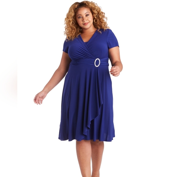 NWOT Faux Wrap Dress 16W - Picture 1 of 9